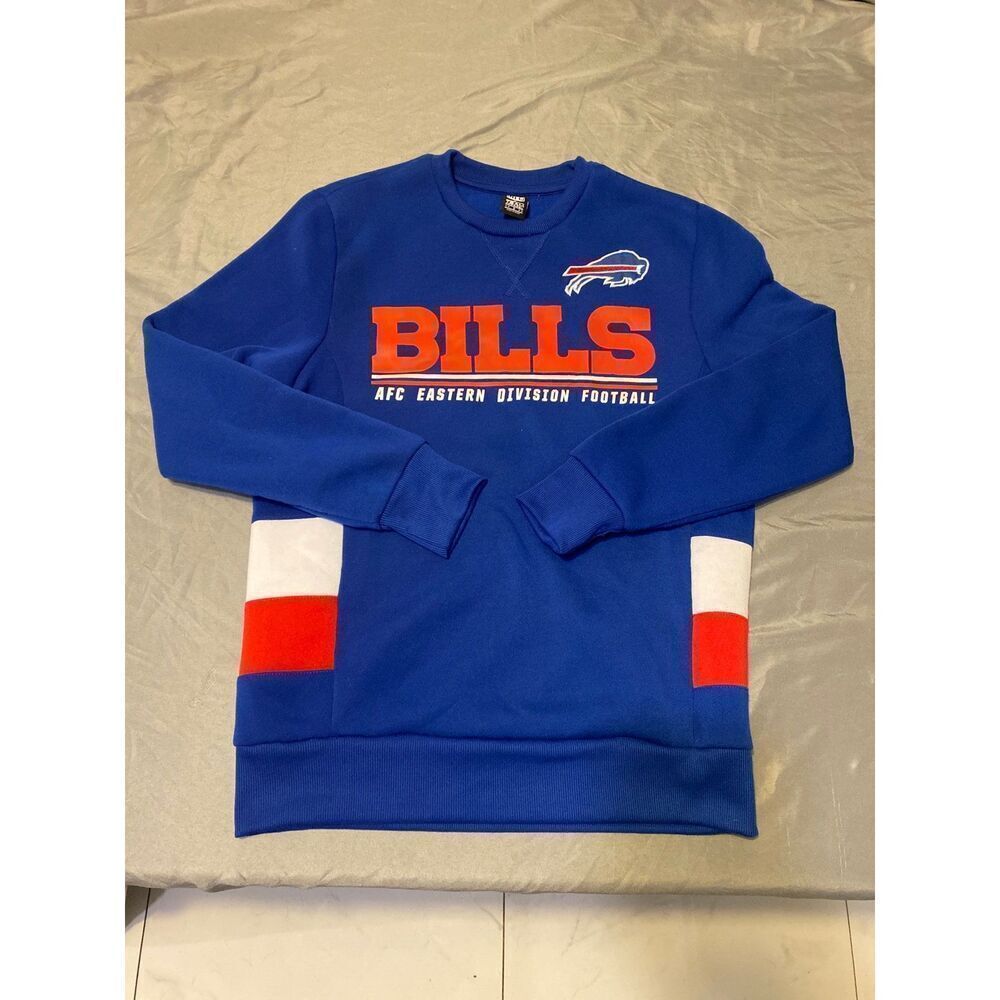 Buffalo Bulls Sweater Mens Small Blue NFL Football Crewneck Sweatshirt
